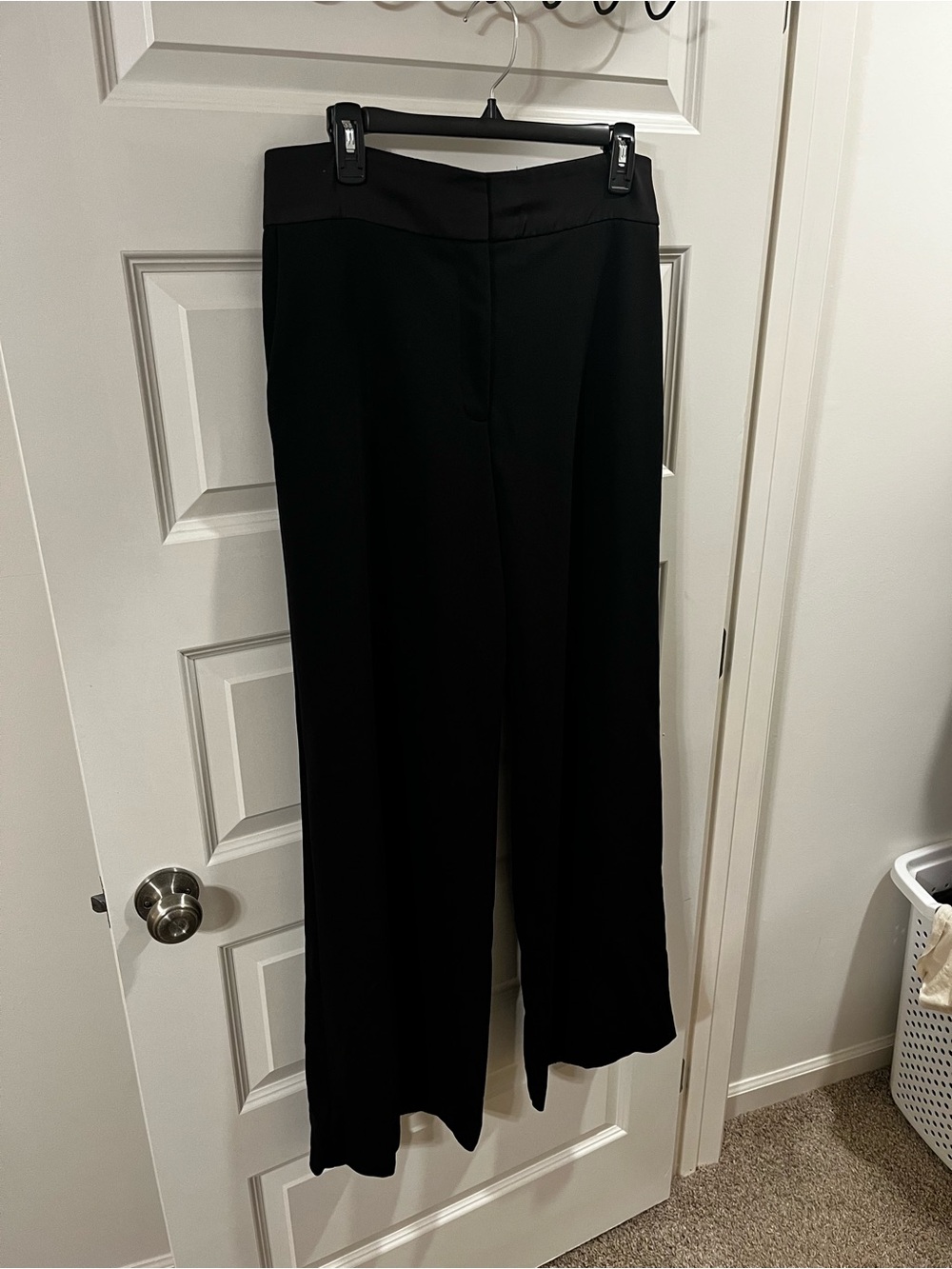 Calvin Klein Black Wide-Leg Dress Trousers